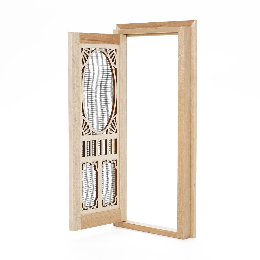 1/12 Scale Miniature Hollow Door - Realistic Dollhouse Furniture Accessories for DIY Dollhouse, Room Decor, and Model Scenes