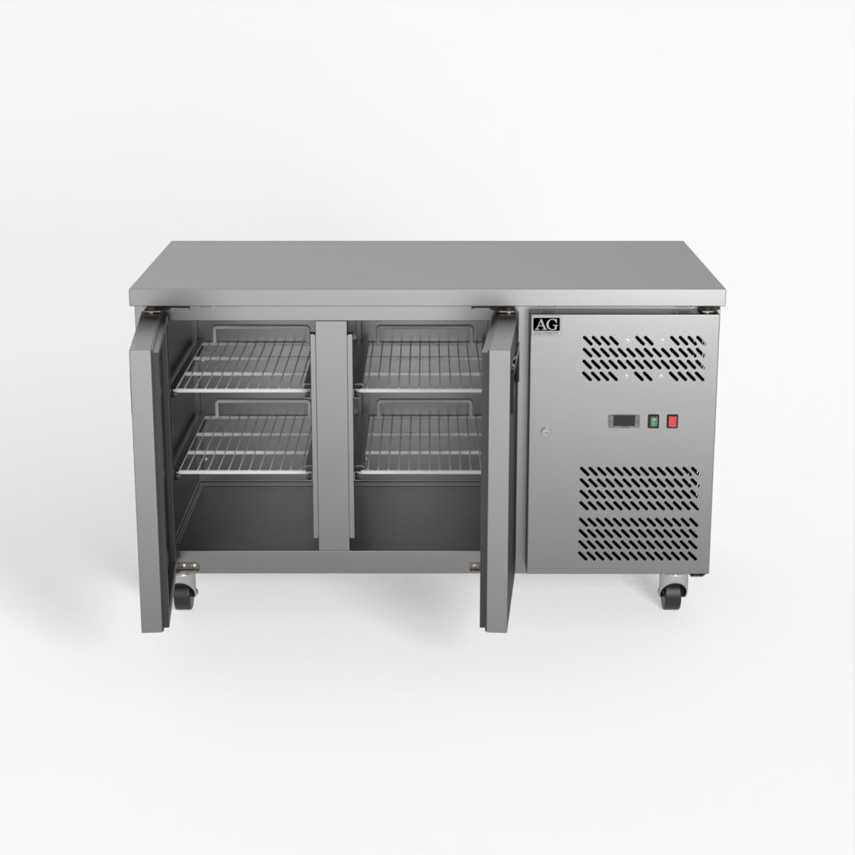 Commercial Under Counter Freezer - 2 Door Worktop Freezer 700mm Depth for Restaurants, Cafes & Food Service Businesses