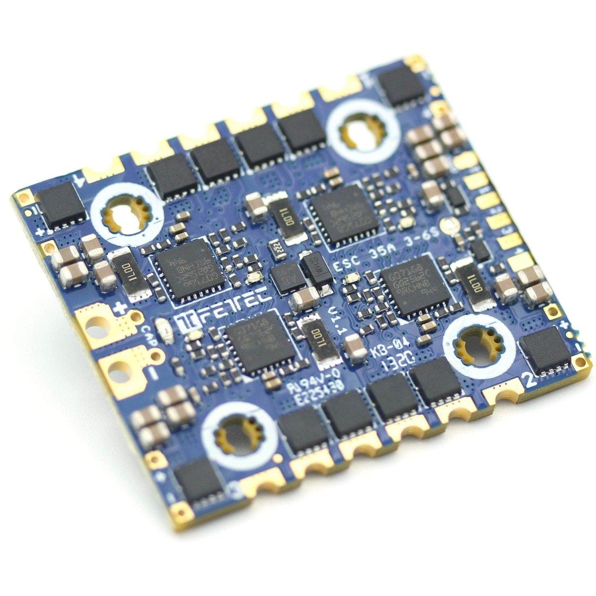 FETtec V1.1 35A 3-6S 20x20 4-in-1 ESC for FPV Drone Racing - High Performance Brushless Motor Speed Controller for Quadcopters and RC Drones
