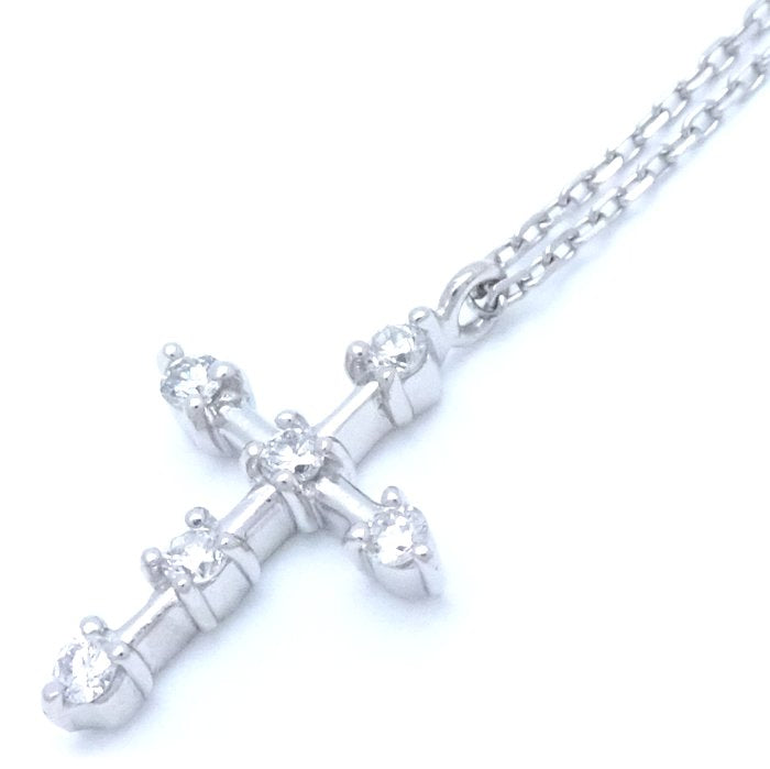 4℃ Diamond Cross Necklace in 850 Platinum - Elegant Religious Jewelry for Women, Perfect for Baptism, First Communion, Confirmation & Everyday Wear