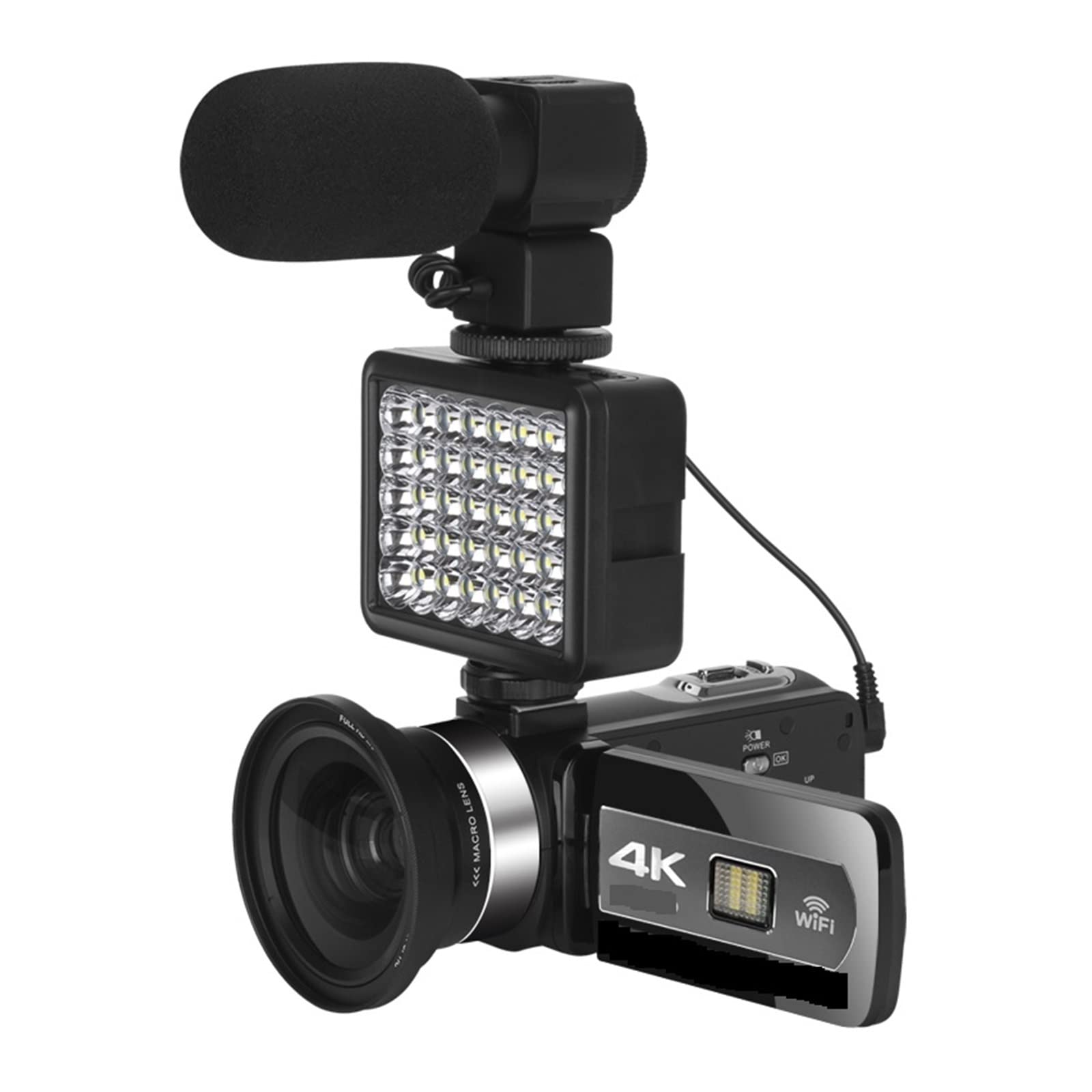 4K Digital Video Camera with Wide Angle & Slow Motion - AUBEST Camcorder for Vlogging, Streaming & Webcam | Auto Focus, Loop Recording, Built-in Mic | Includes 16GB SD Card (3rd Gen) - Perfect for YouTube, TikTok, Travel & Live Streaming