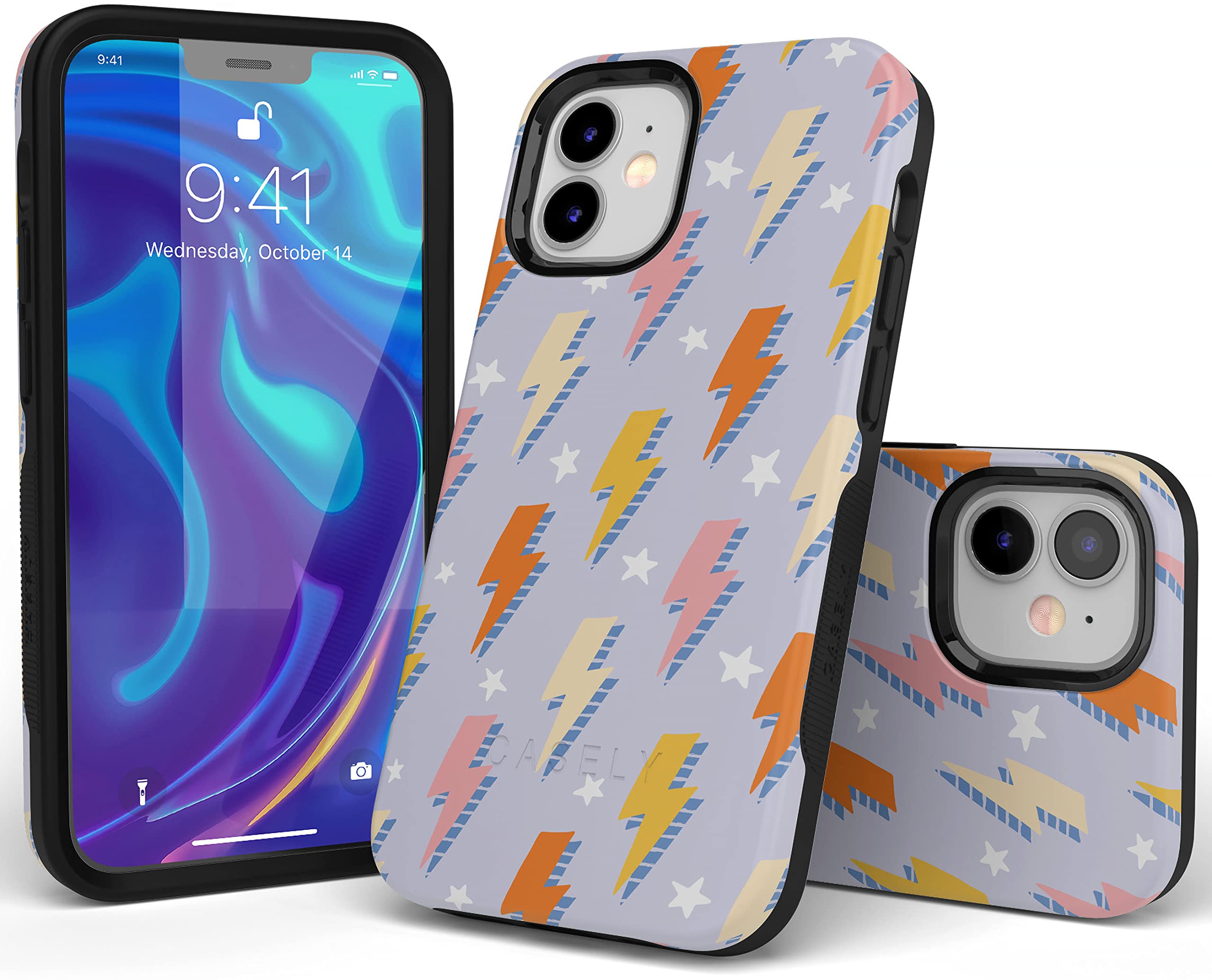 Casely iPhone 12 Mini Case with MagSafe Compatibility - Lightning Bolt Design & Bold Protection | Perfect for Everyday Use, Travel & Wireless Charging