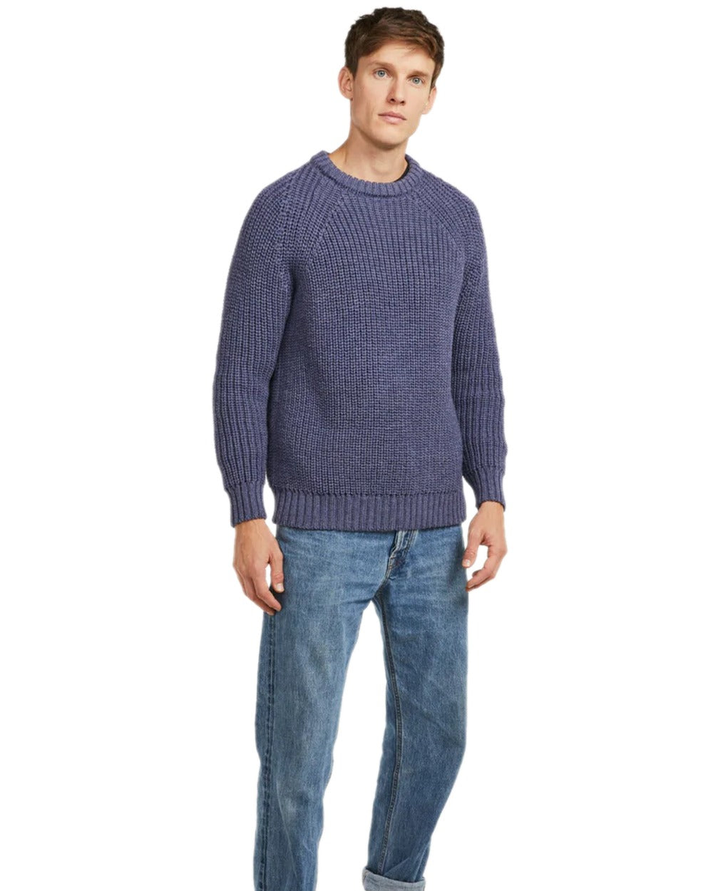 Aran Fisherman Sweater for Men - Irish Wool Knit Crewneck Pullover - Cozy Winter Wear for Outdoor Activities & Casual Style