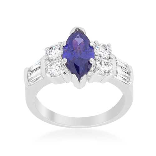Exquisite Tanzanite Purple Cocktail Ring for Women - Elegant Statement Jewelry for Parties, Weddings & Special Occasions