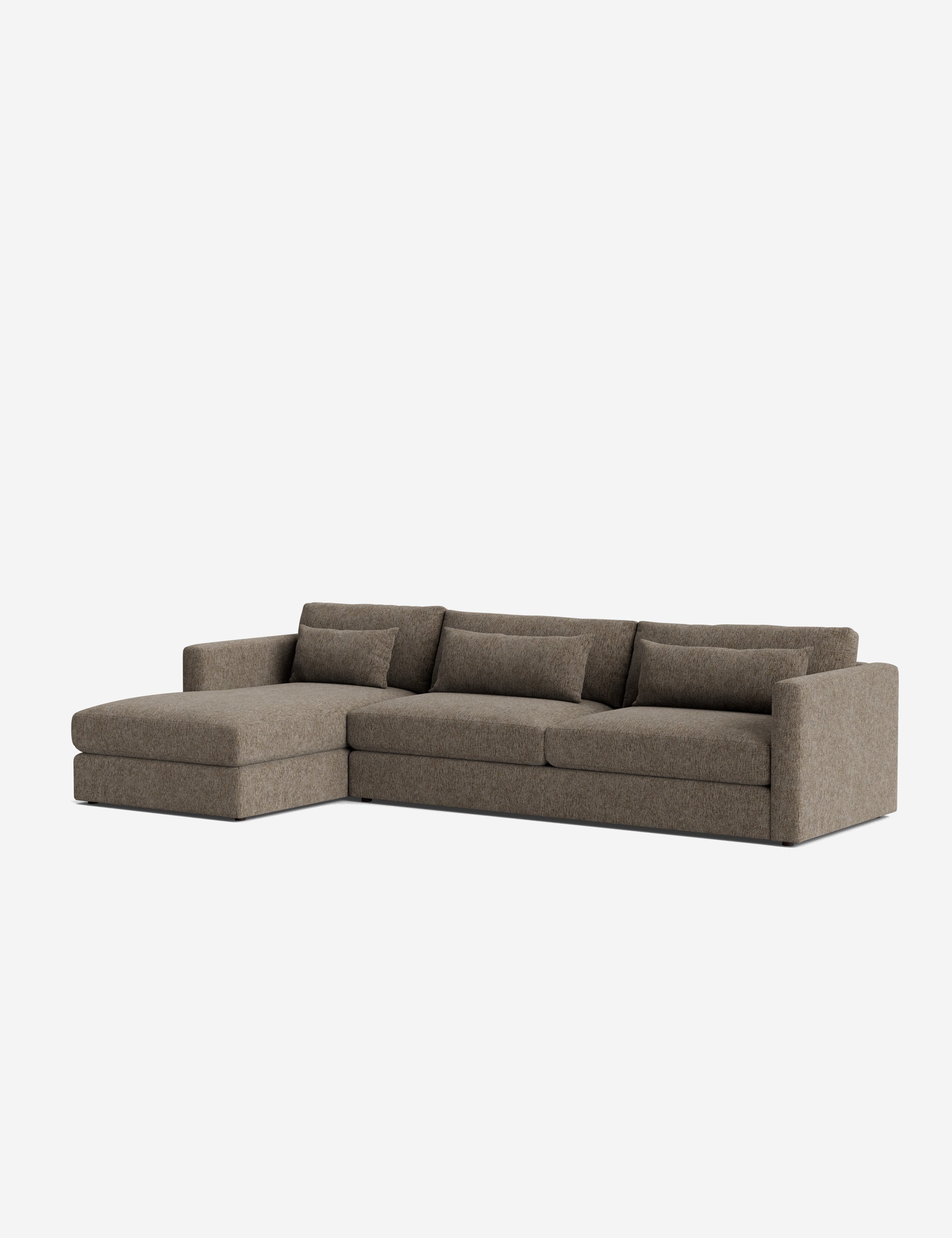 Durham Chaise Sectional Sofa - Modern L-Shaped Couch with Chaise Lounge | Comfortable Fabric Upholstery for Living Room, Family Room & Home Theater