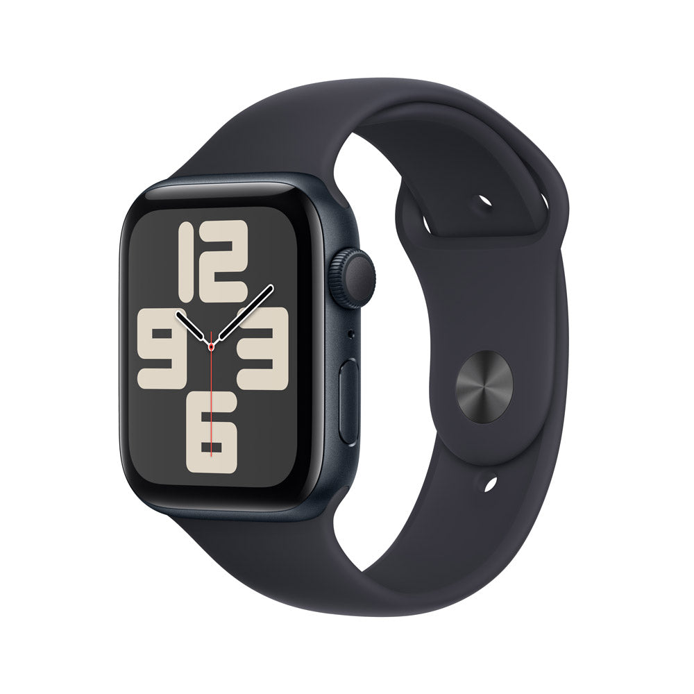 Apple Watch SE GPS 44mm Midnight Aluminum Case with Midnight Sport Band M/L - Perfect for Fitness Tracking, Workouts & Everyday Wear