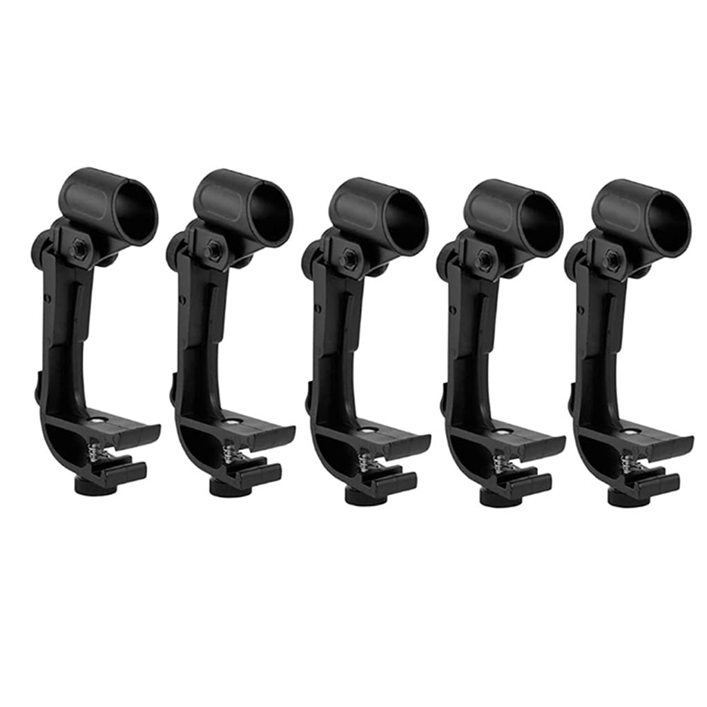 6 Pcs Shockproof Microphone Clips for Drum Stands - Durable Microphone Holder for Musical Instruments | Perfect for Live Performances, Studio Recording & Stage Setup