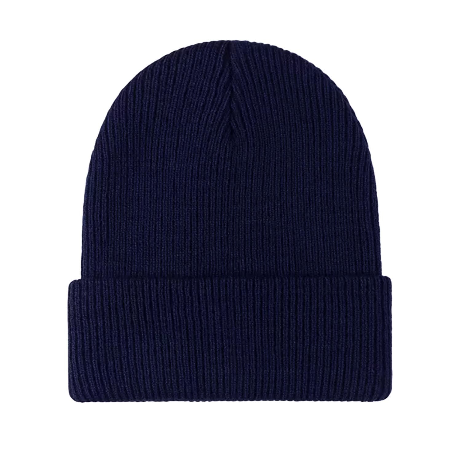 FLOOF Unisex Knit Beanie Hat - Soft Winter Warm Hat for Men & Women - Navy Blue - Perfect for Skiing, Snowboarding & Outdoor Activities