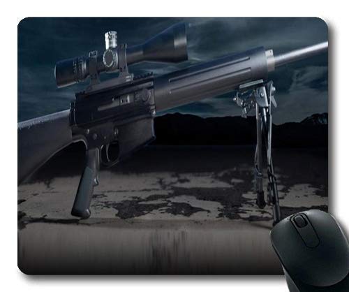 Non-Slip Gaming Mouse Pad with Stitched Edges - Gun Belt Design for PC & Office Use - Perfect for FPS Gamers and Shooting Enthusiasts