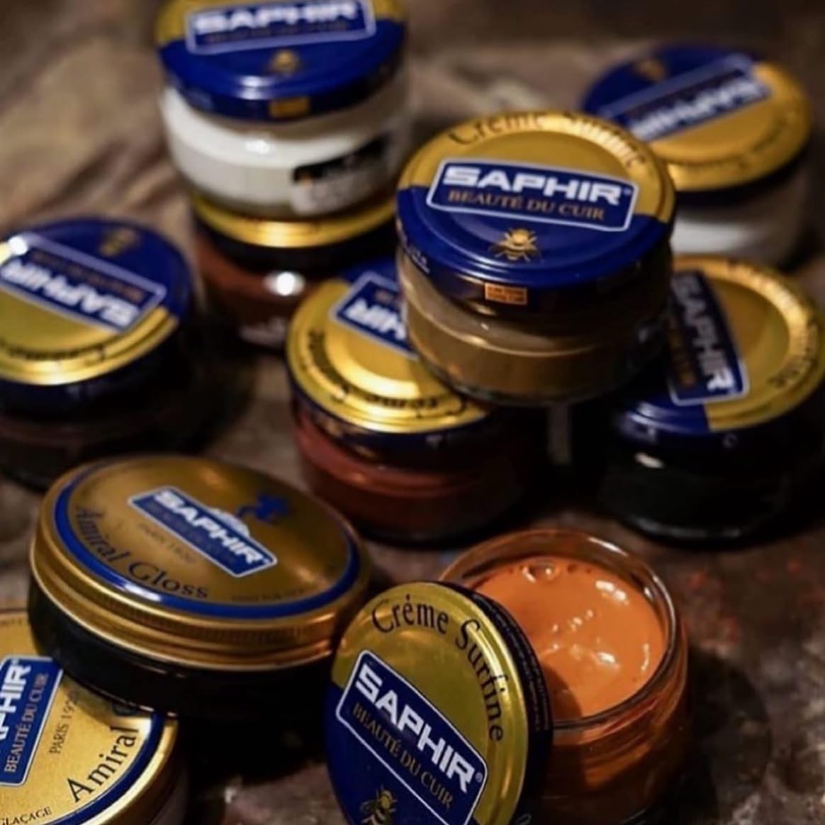 SAPHIR Premium Men's Shoe Care Kit - Leather Conditioner, Polish & Shoe Brush Set for Dress Shoes & Boots - Perfect for Office, Formal Events & Daily Shoe Maintenance