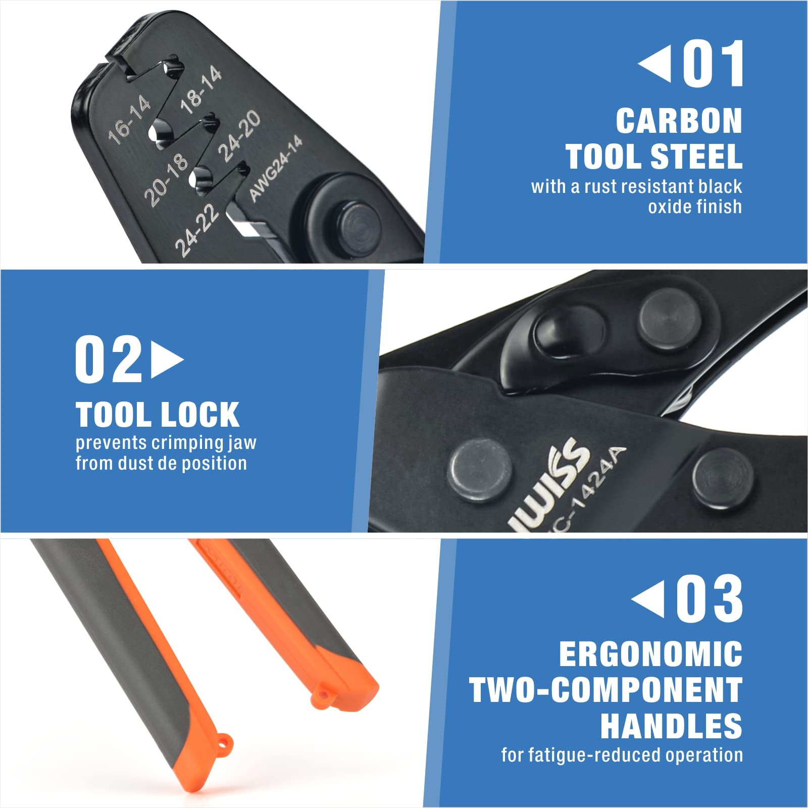 Professional iCrimp Deutsch DT/DTP Series Crimping Tool Kit with Connectors - Perfect for Automotive, Marine, and Industrial Electrical Wiring Applications