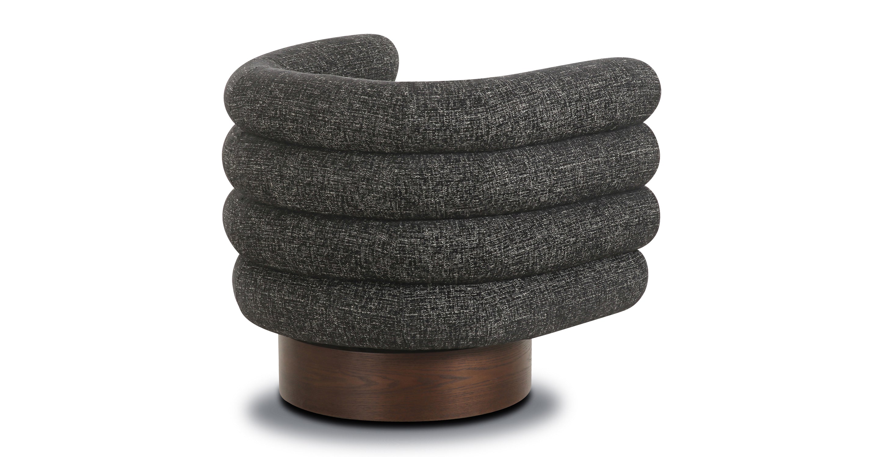 Rome Swivel Lounge Chair - 360-Degree Rotating Modern Accent Chair for Living Room, Bedroom & Office - Comfortable Upholstered Fabric Seat with Sturdy Metal Base - Perfect for Relaxing, Reading & Entertaining Guests