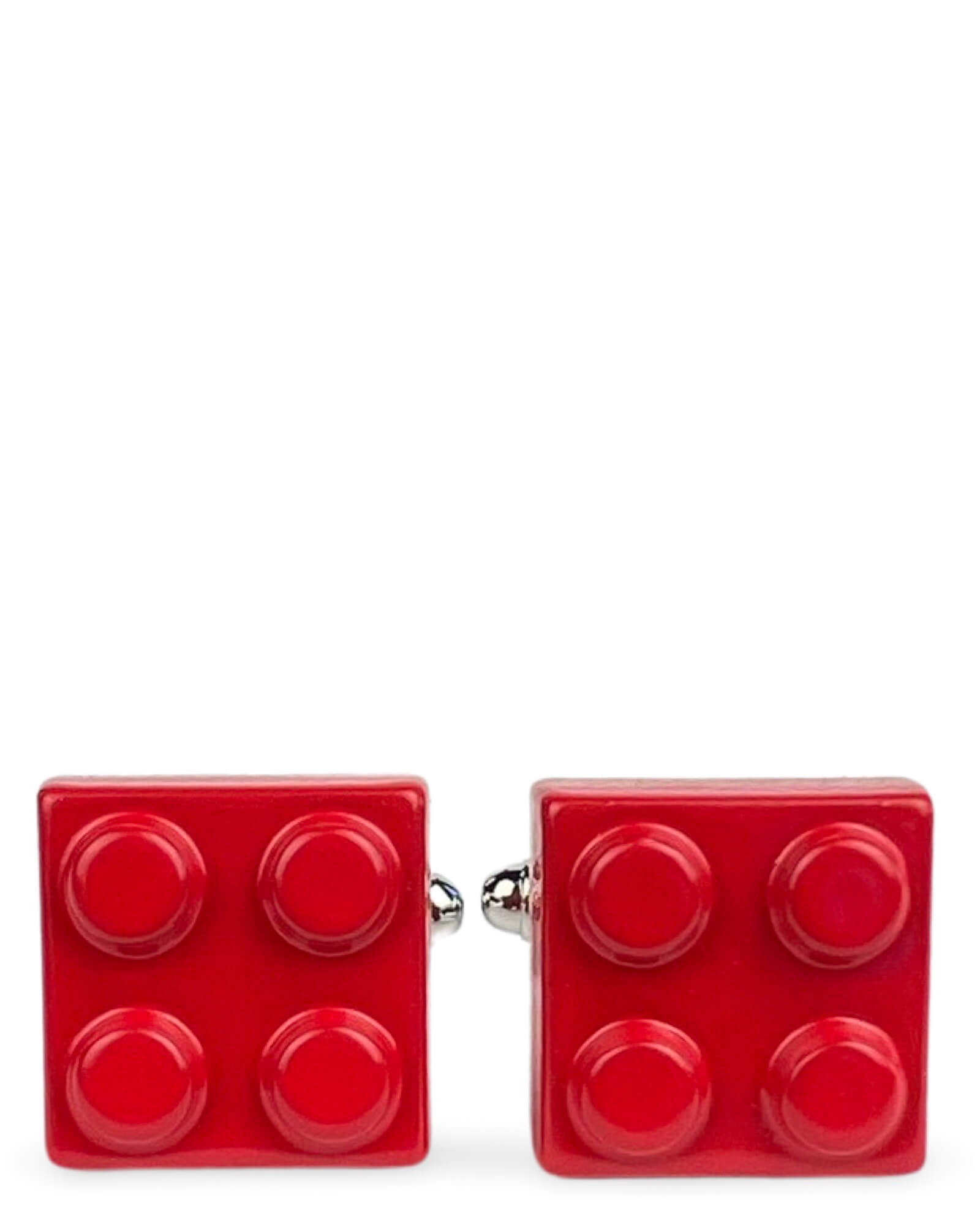 DÉCLIC Red Brick Cufflinks for Men - Elegant Dress Shirt Accessories for Weddings, Business & Formal Events