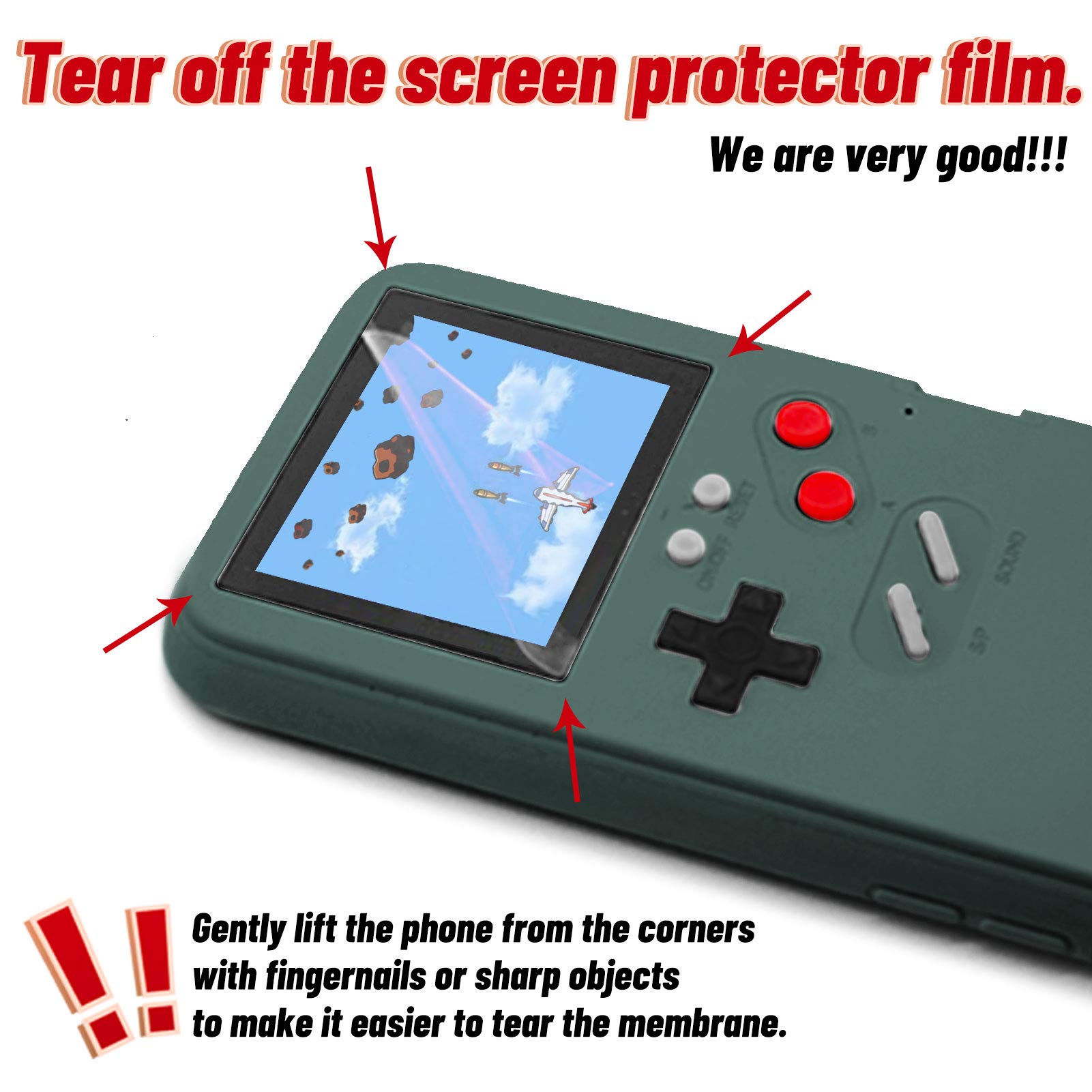 Retro Game Console Case for iPhone 11 Pro - DIKKAR Self-Powered Protective Cover with 36 Classic Games & Full Color Display | Perfect for Gaming Enthusiasts & Nostalgic Entertainment On-The-Go