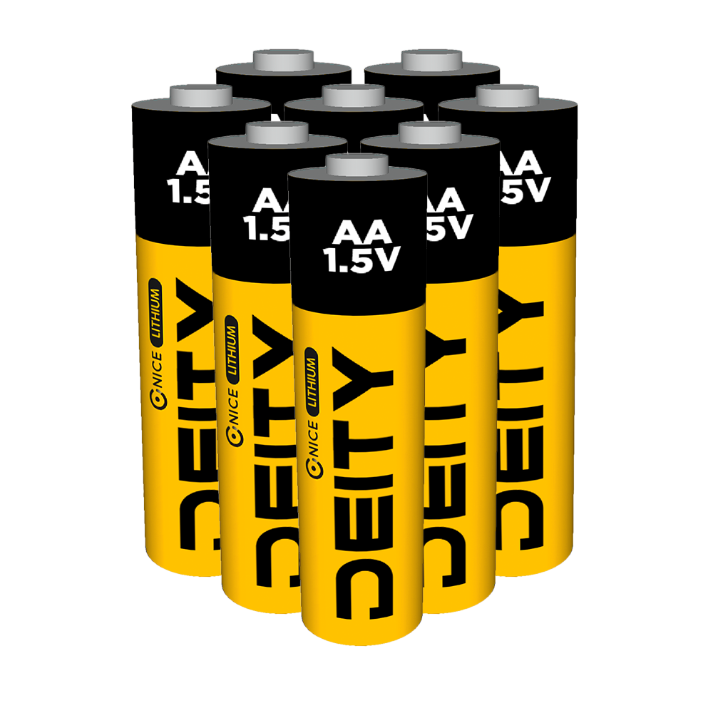 Deity Lithium AA Batteries 1.5V 3000mAh - 8 Pack Long Lasting Rechargeable Batteries for Cameras, Flashlights, Toys & Electronics - High Performance AA Lithium Batteries