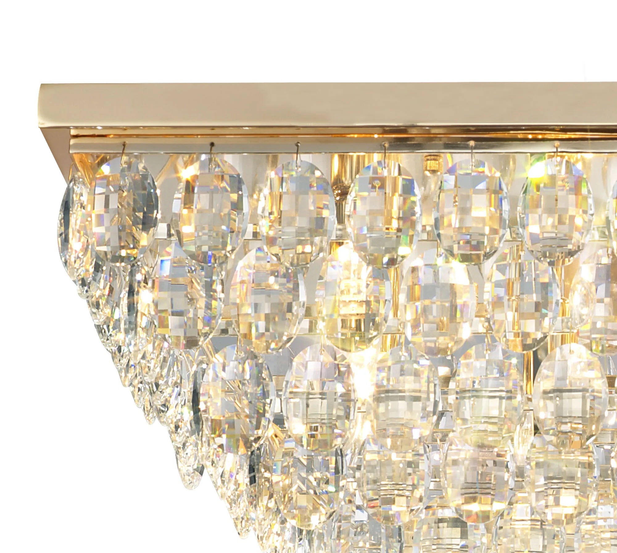 Consten Linear Flush Ceiling Light E14 Bulb - Modern LED Lighting Fixture for Bedroom, Kitchen & Hallway
