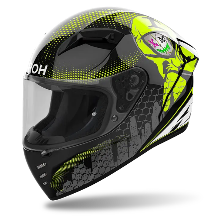 Airoh Connor Gloss Gamer Helmet - High-Performance Motorcycle Helmet for Racing & Street Riding - Lightweight & Durable for Ultimate Protection - Perfect for Track Days, Commuting & Adventure Tours