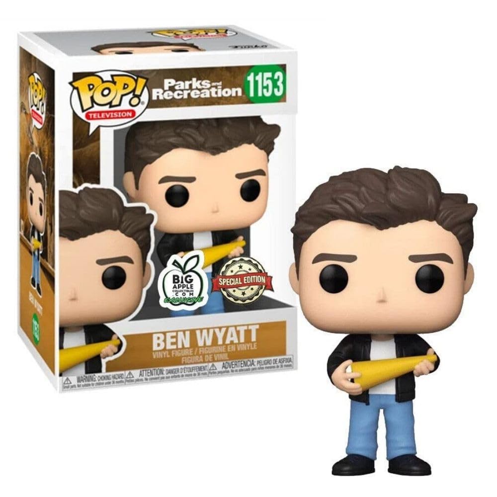 Funko Pop! Parks & Recreation Ben Wyatt Vinyl Figure #1153 - Big Apple Collectibles Exclusive | Perfect for Office Decor, TV Show Merchandise & Pop Culture Collections