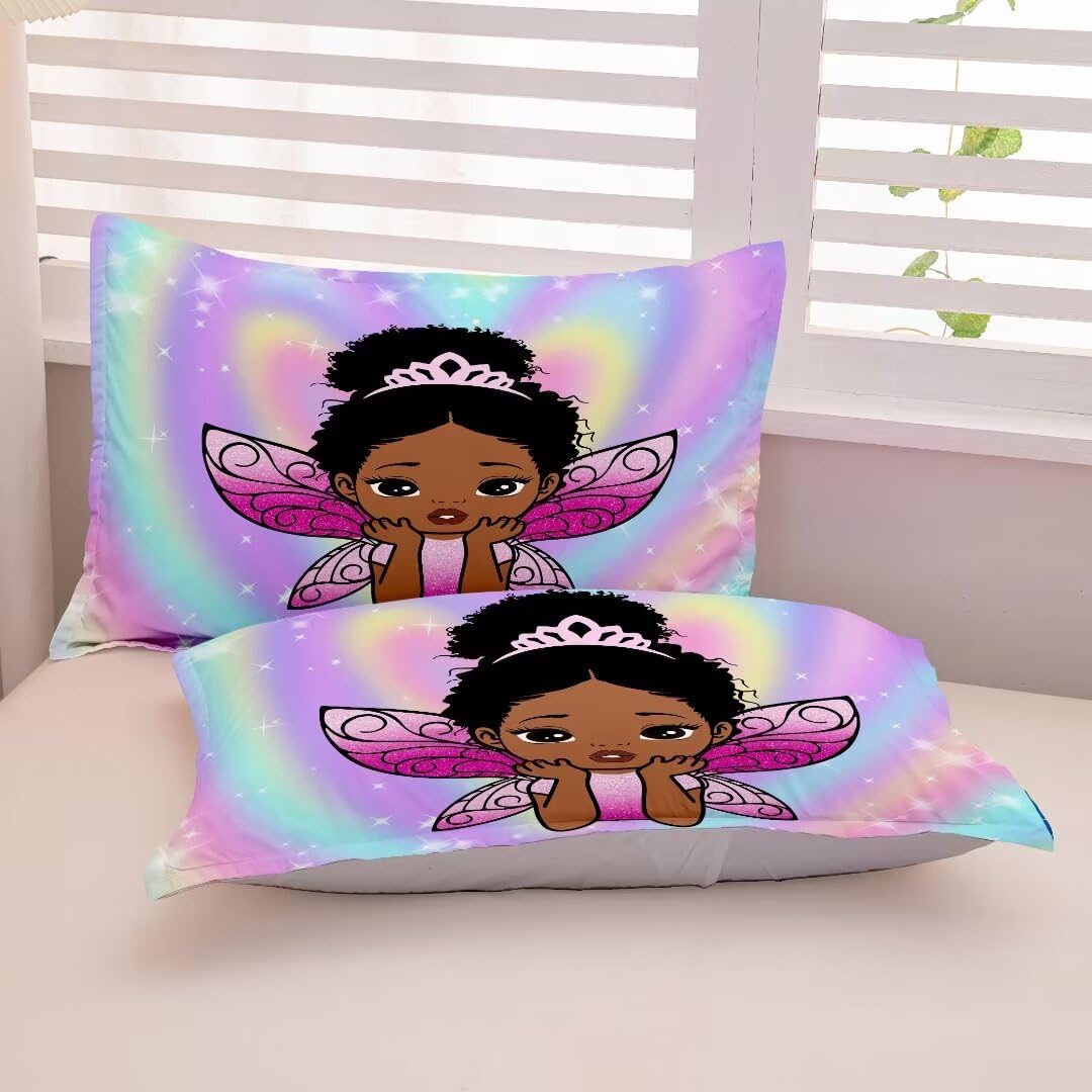 Black Girl Magic Queen Comforter Set - Afro Princess Bedding for African American Girls | Perfect for Kids' Bedrooms, Dorm Rooms & Themed Decor
