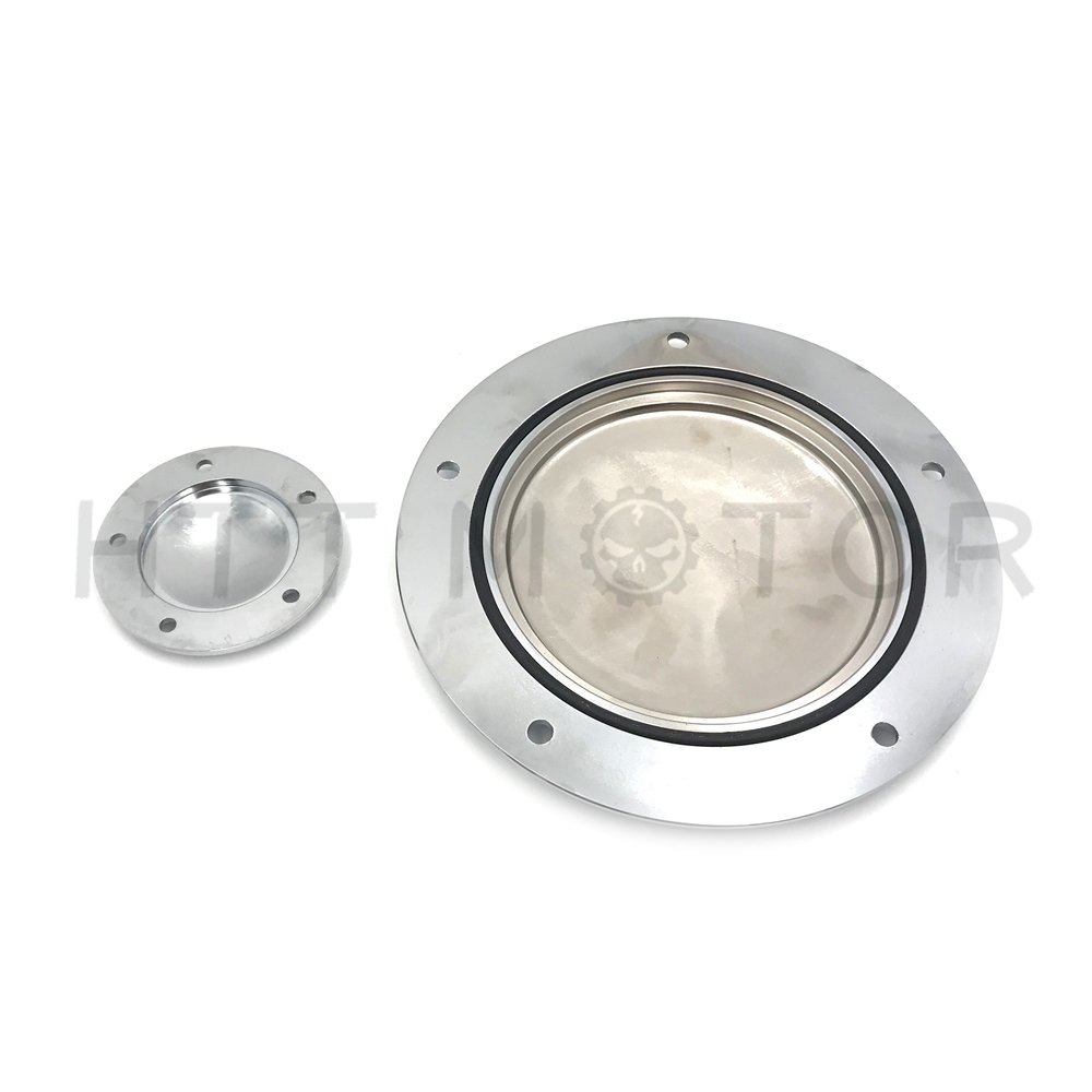 HTTMT MT429-004E Flame Derby Timer Cover - Compatible with Harley Dyna Sportster Street Bob XL 883 1200 - Chrome Motorcycle Accessory for Custom Bike Builds & Restoration Projects