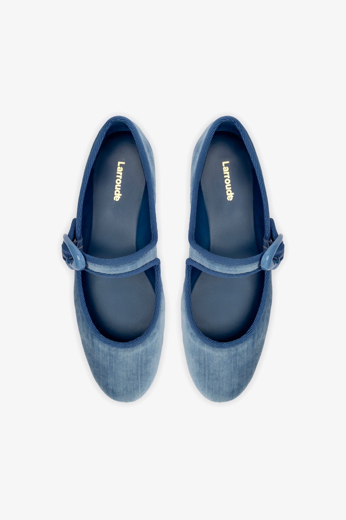 Verona Ballet Flats for Women - French Blue Velvet Slip-On Shoes | Comfortable & Stylish for Casual Wear, Office, and Date Nights