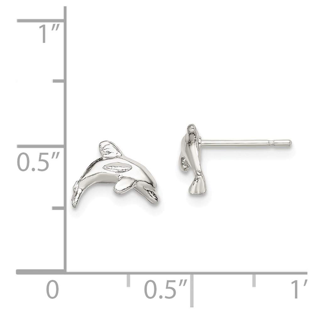 Sterling Silver Dolphin Mini Earrings for Women - Dainty Cute Small Hoop Earrings - Hypoallergenic Jewelry Gift for Her - Perfect for Everyday Wear, Beach Vacation & Gifts