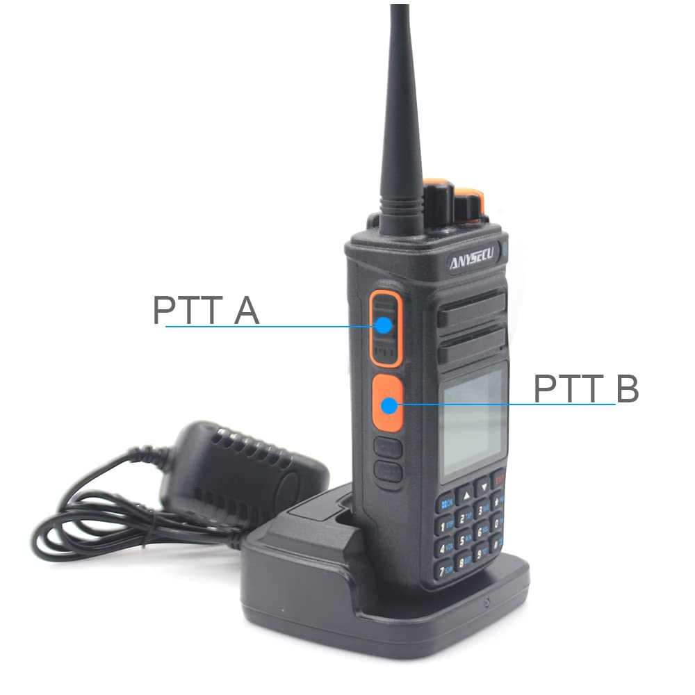 ANYSECU UVF9plus 10W UHF VHF Two-Way Radio with Frequency Counter - Long Range Walkie Talkie for Outdoor Adventures, Construction Sites & Emergency Communication