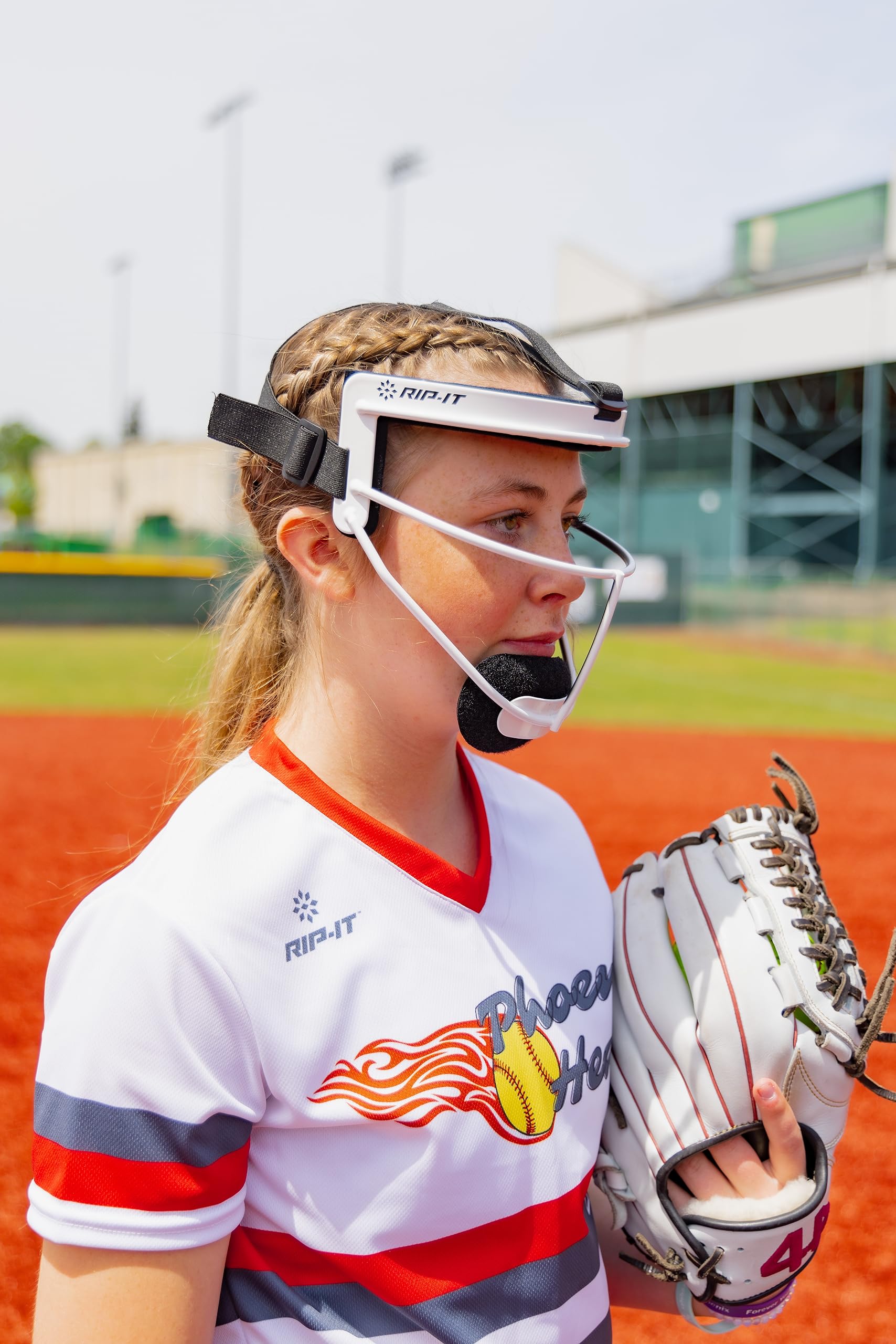 RIP-IT Defense Pro Softball Face Mask - Lightweight Protective Gear for Softball Players | Perfect for Fielders, Pitchers & Catchers | Enhances Safety During Games & Practice Sessions
