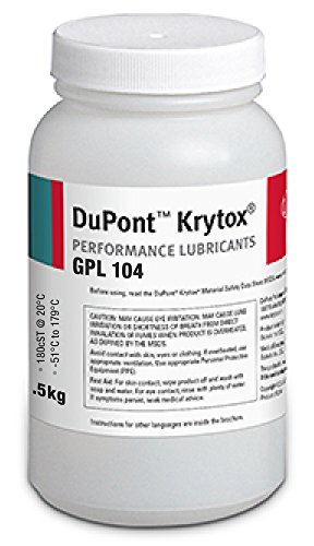 Krytox GPL104 High-Performance Industrial Oil by Chemours - 1 kg/2.2 lb Bottle (D10329505) - Ideal for Aerospace, Automotive & Heavy Machinery Lubrication