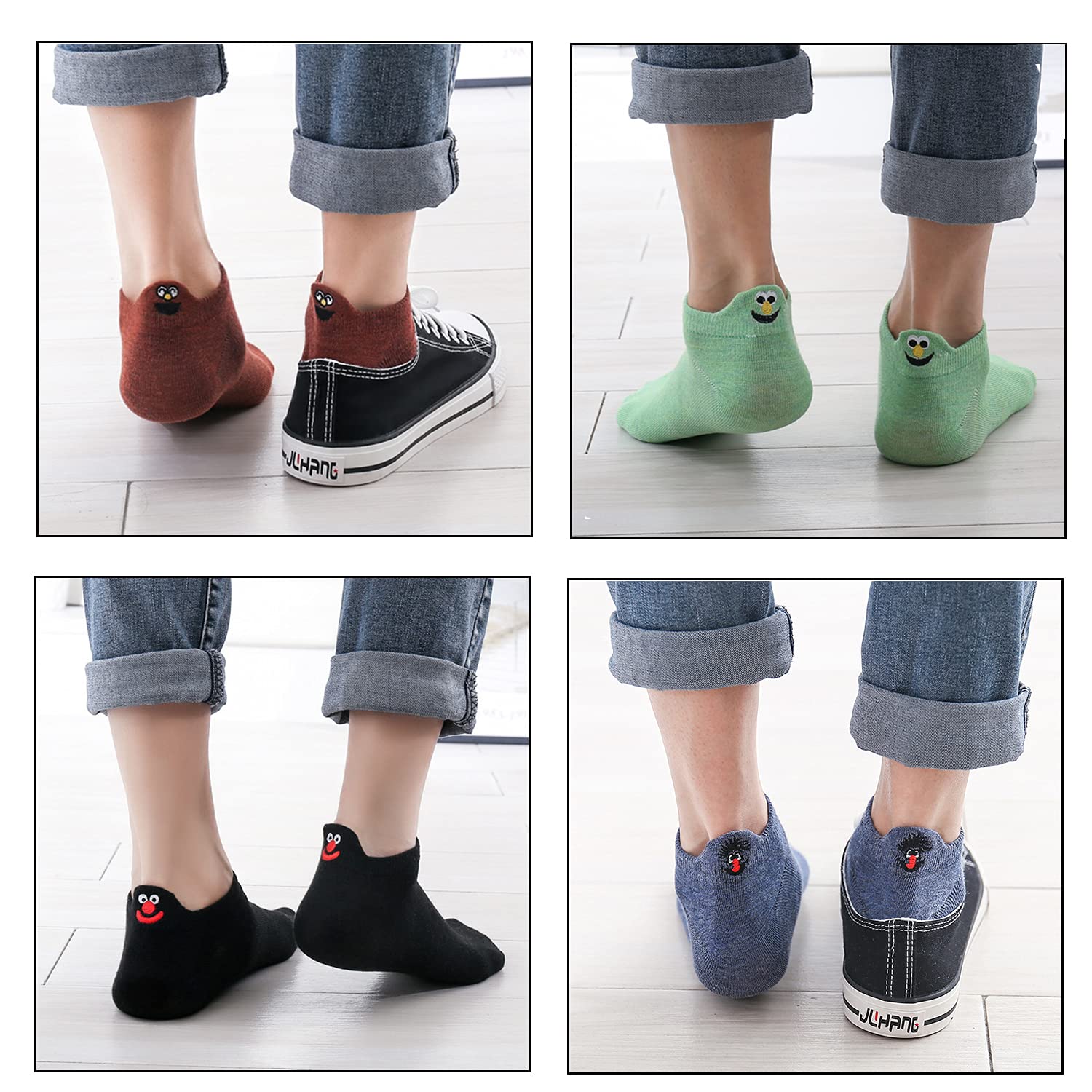 Men's Cotton Casual Funny Ankle Socks - Breathable No Show Socks for Everyday Wear | Perfect for Work, Gym & Outdoor Activities