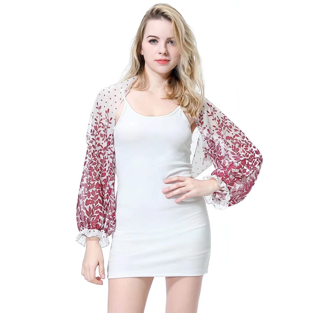 Lightweight Chiffon Shawl with UV Protection - Summer Arm Sleeves, Beach Cover-Up, Scarf Wrap for Women - Perfect for Outdoor Activities, Travel & Sun Protection