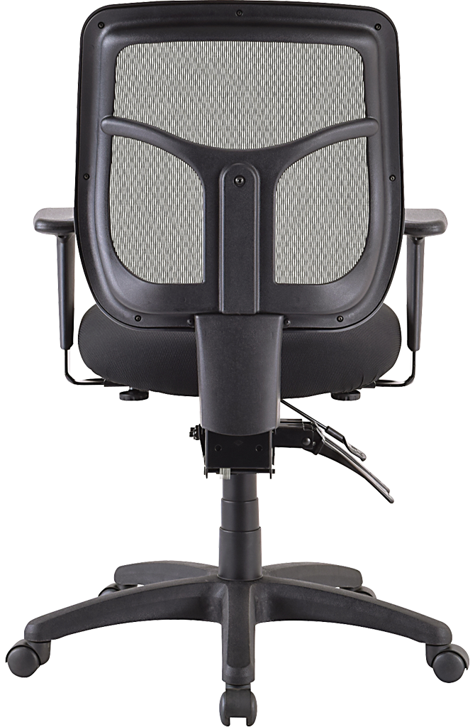 Eurotech Apollo Multi-Function Swivel Office Chair with Mesh Back & Fabric Seat - Black (Model MFT9450) - Ergonomic Desk Chair for Home & Office Workspaces