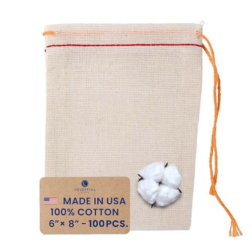 6x8 Inch (Pack of 100) - Orange Drawstring