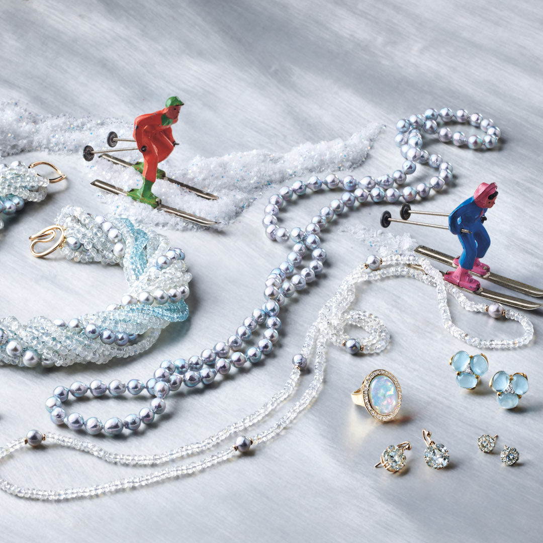 Luxury Baroque Blue Akoya Pearl Rope Necklace - Elegant Statement Jewelry for Women | Perfect for Weddings, Parties & Special Occasions