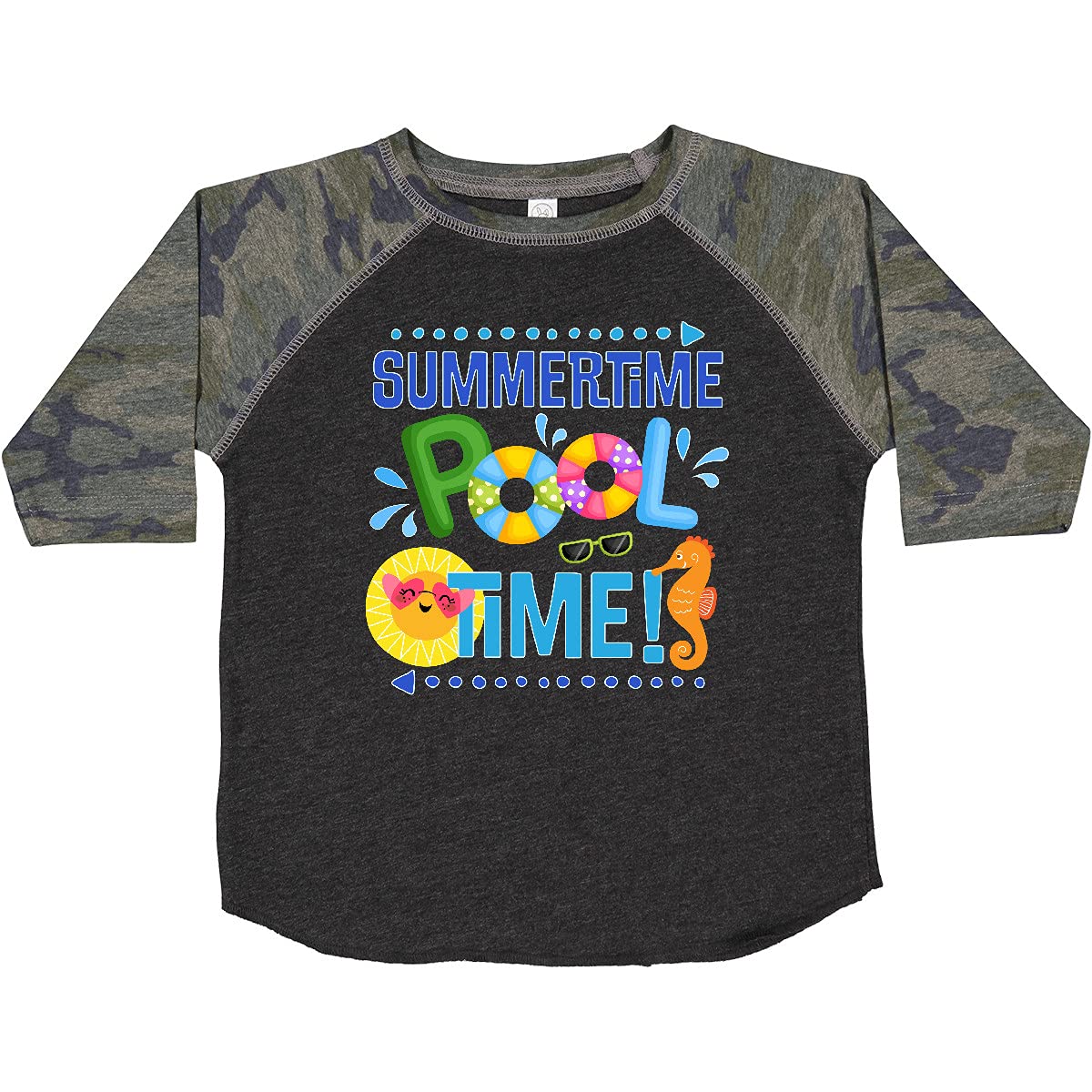 Summer Vacation Pool Time Swimming Toddler T-Shirt - Fun Kids Swim Shirt for Beach & Water Play - Cute Toddler Swimwear for Boys & Girls