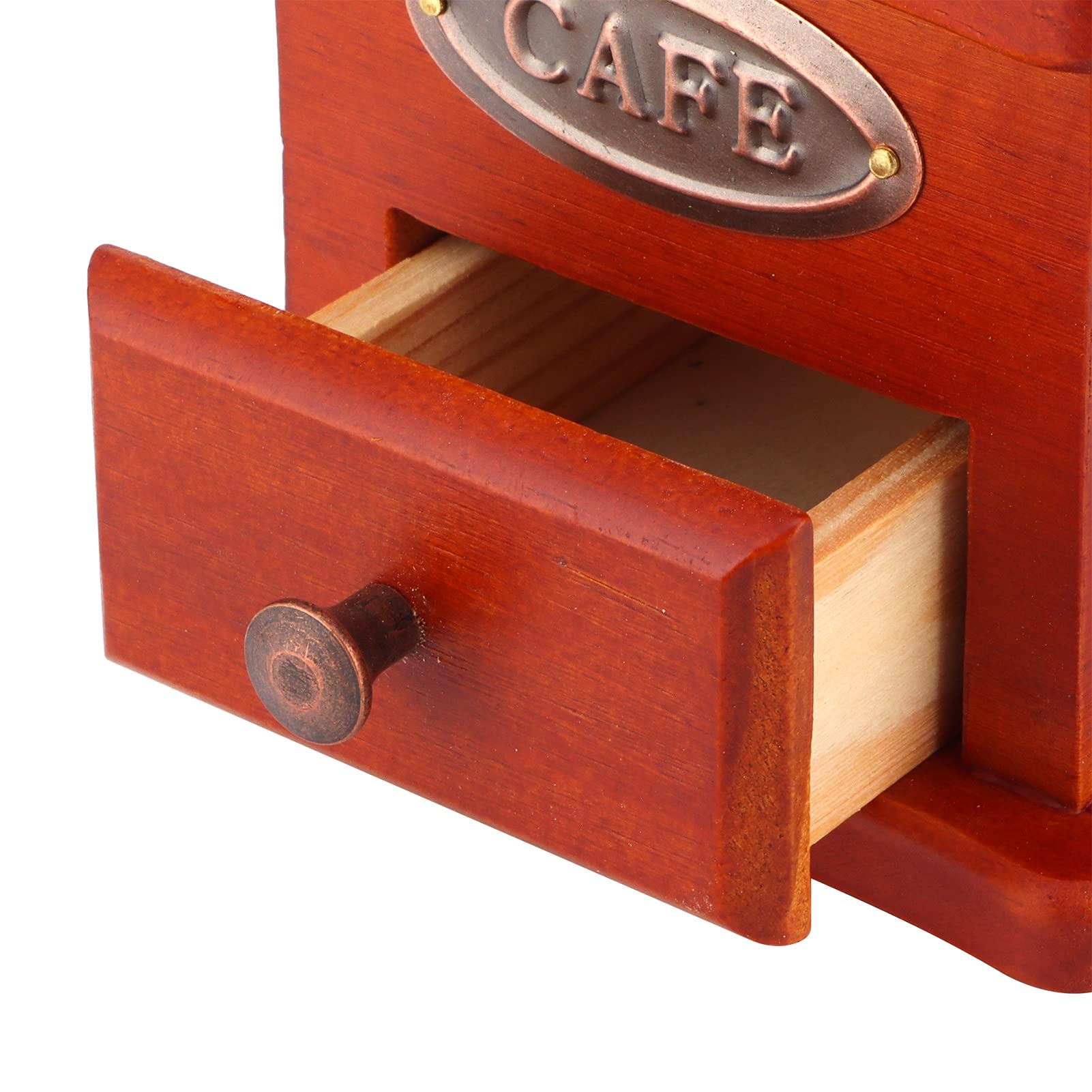 Premium Manual Coffee Grinder - Vintage Wooden Hand Crank Mill for Fresh Ground Coffee Beans, Durable & Wear-Resistant - Perfect for Home, Camping & Travel Brewing
