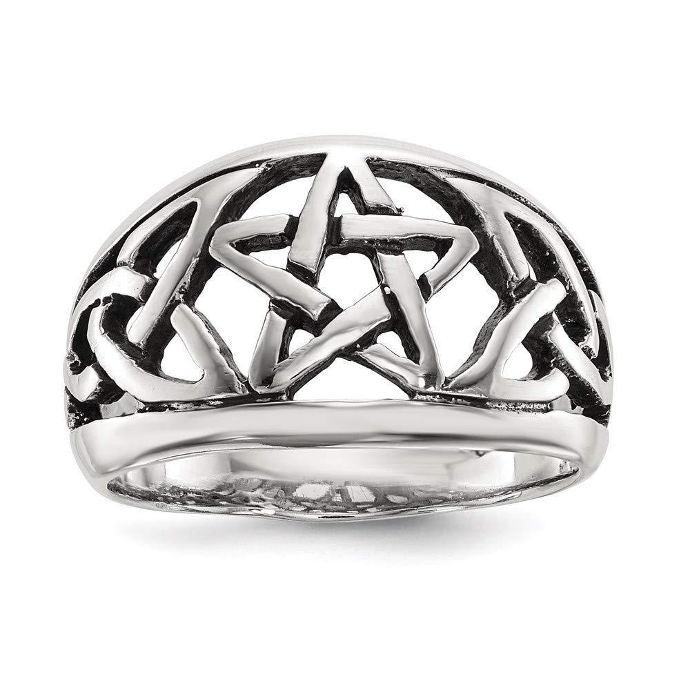 Ryan Jonathan Sterling Silver Oxidized Star Ring for Women - Handmade Boho Chic Jewelry - Perfect for Everyday Wear, Gift Giving & Special Occasions