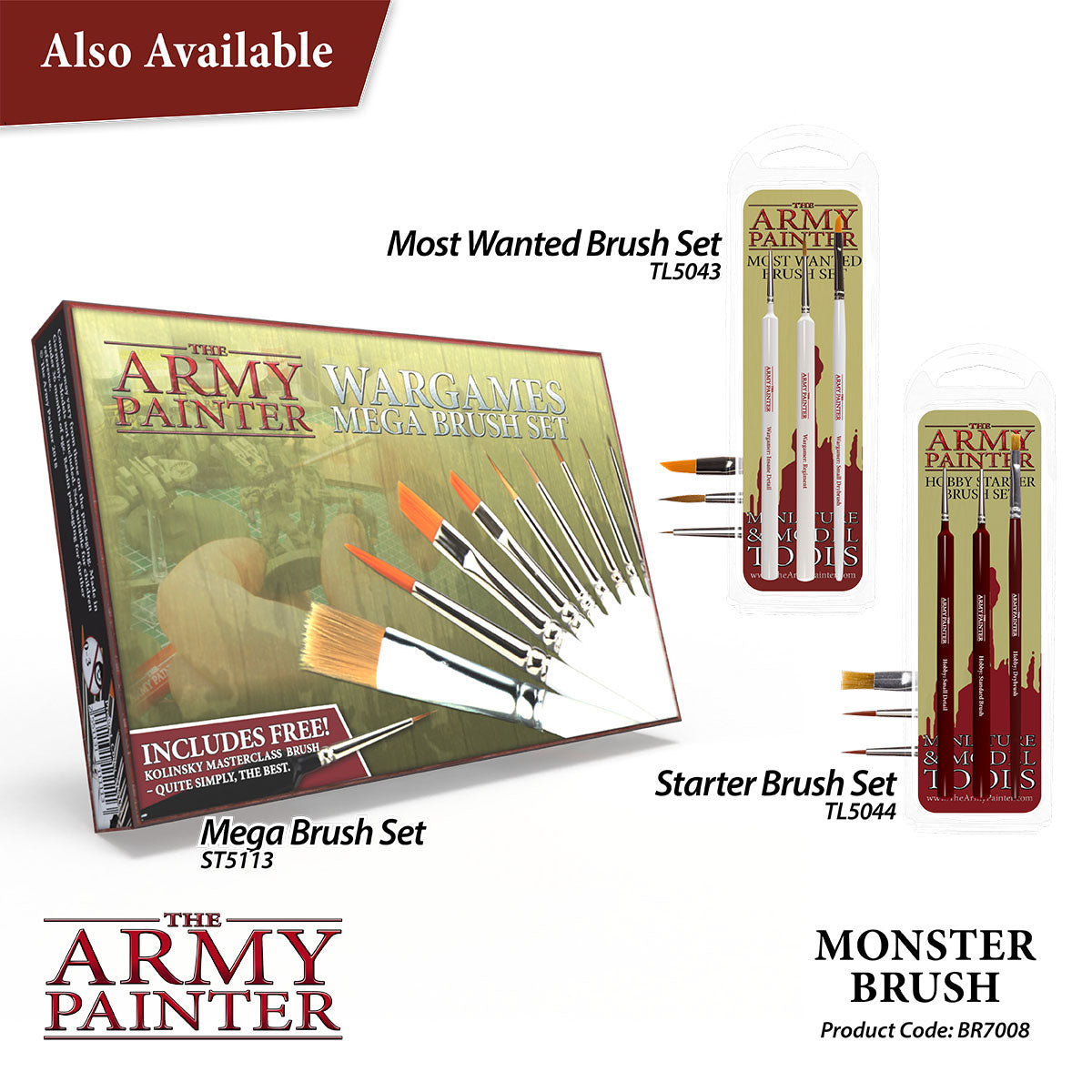 Wargamer Brush: Monster - High-Quality Miniature Painting Brush for Tabletop Gaming & Warhammer - Perfect for Detailed Model Painting & Hobbyists