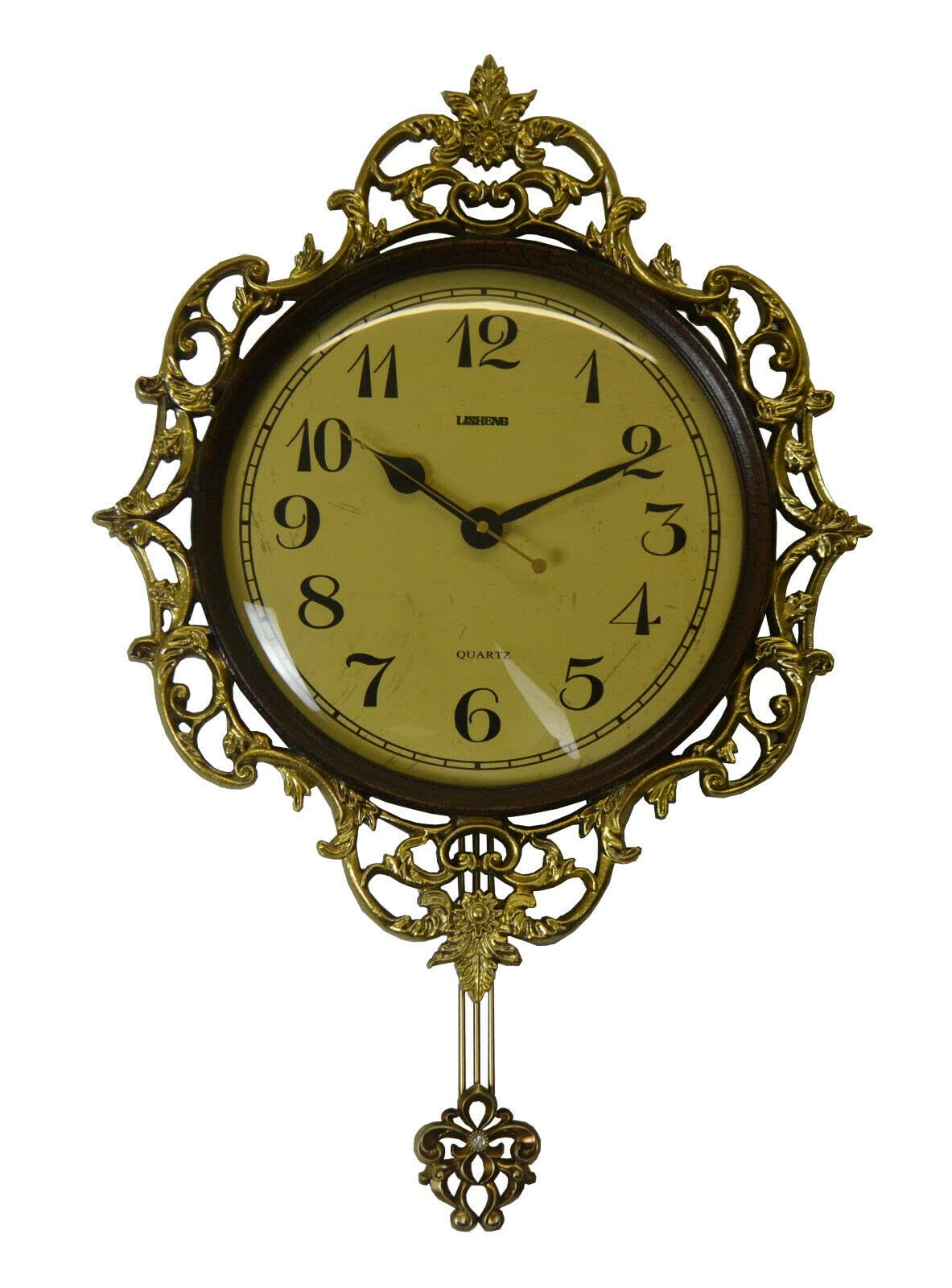 Victorian Baroque Style Swinging Pendulum Wall Clock - Antique Decorative Home & Office Wall Clock for Living Room, Bedroom, Study