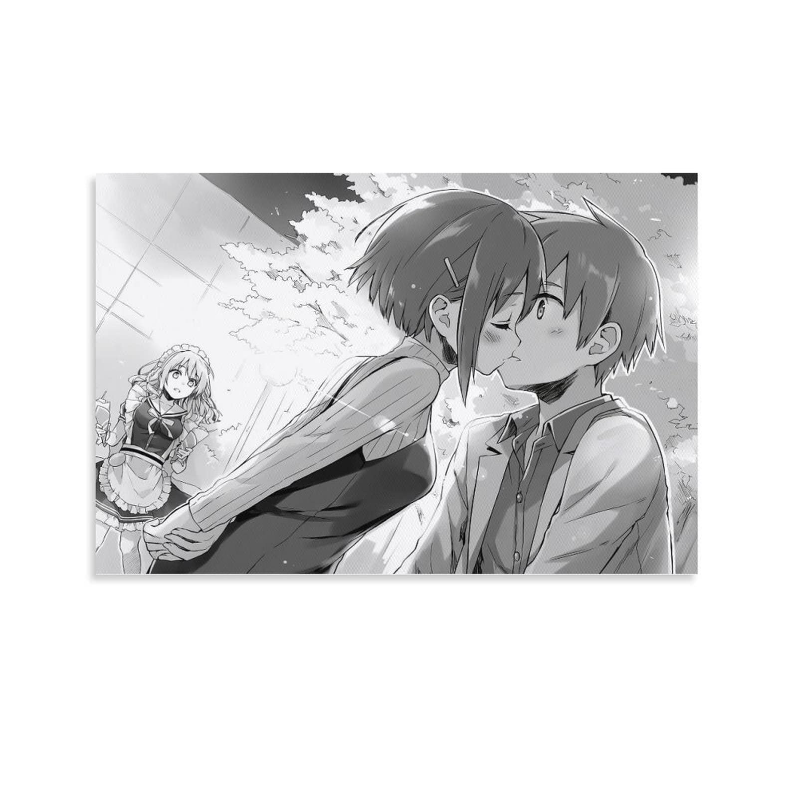 Anime Canvas Wall Art - Oil Painting Style Poster Print 16x24inch (40x60cm) for Living Room & Bedroom Decor - Perfect for Anime Fans, Home Theater, and Gaming Room Wall Decor