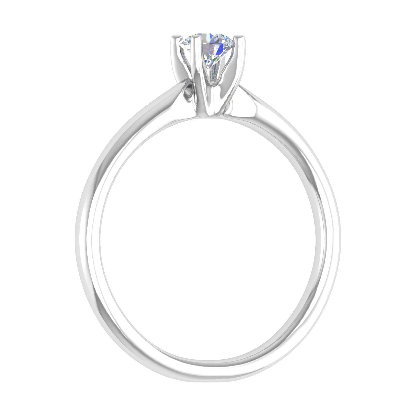 1/4 Carat 4-Prong Solitaire Diamond Engagement Ring - 10K Gold Wedding Band for Women - Perfect for Proposals, Anniversaries & Special Occasions