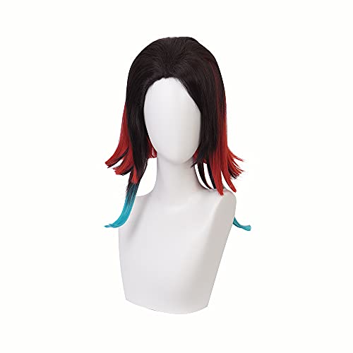 Anime Enmu Cosplay Wig for Demon Slayer: Kimetsu no Yaiba - Premium Synthetic Costume Wig with Free Wig Cap - Perfect for Halloween, Cosplay Events & Anime Conventions