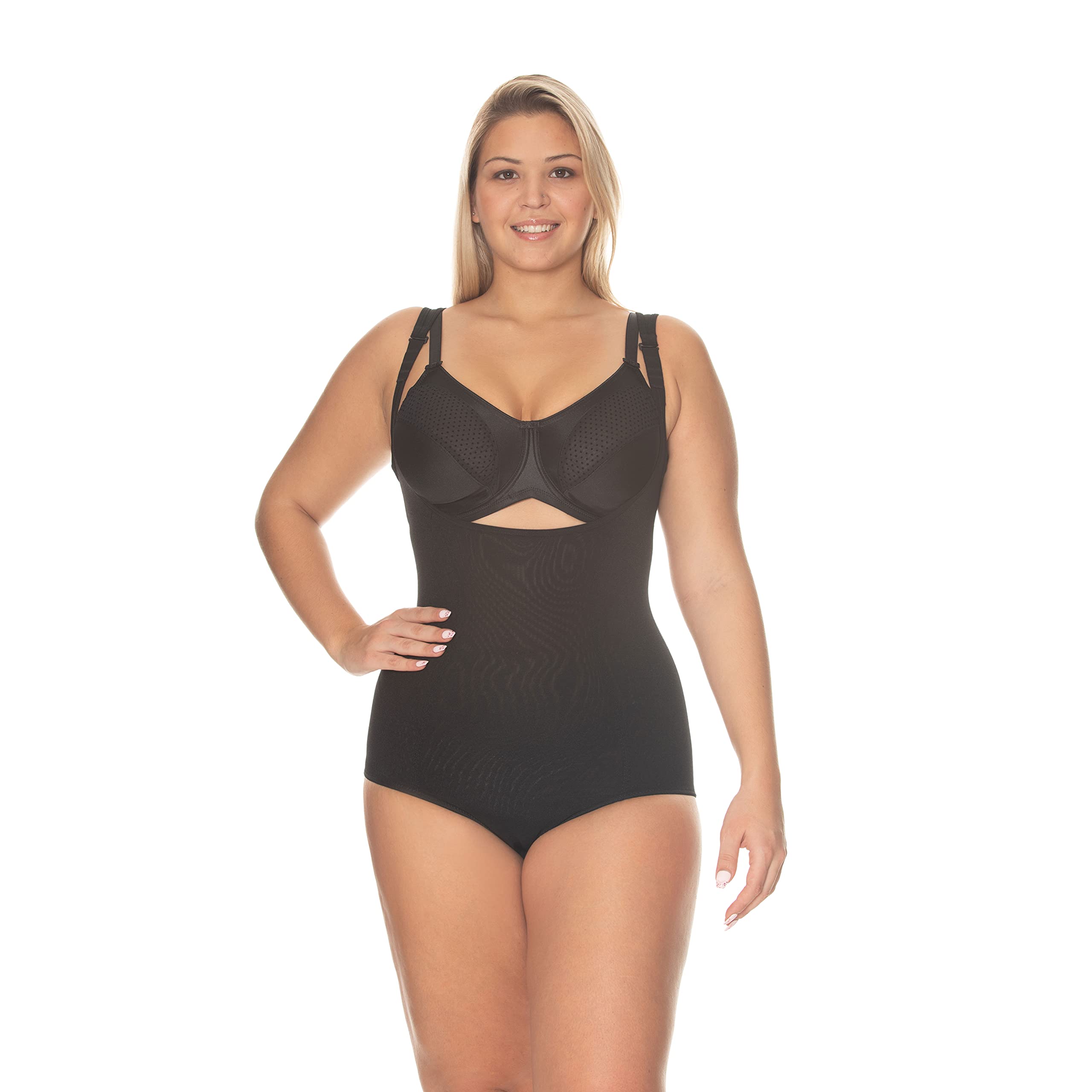 Gemsli Women's Frontless Bodysuit - Sexy Black Bodysuit for Women, XL Size, Stretchy Lingerie & Clubwear | Perfect for Night Out, Date Night & Boudoir Photography