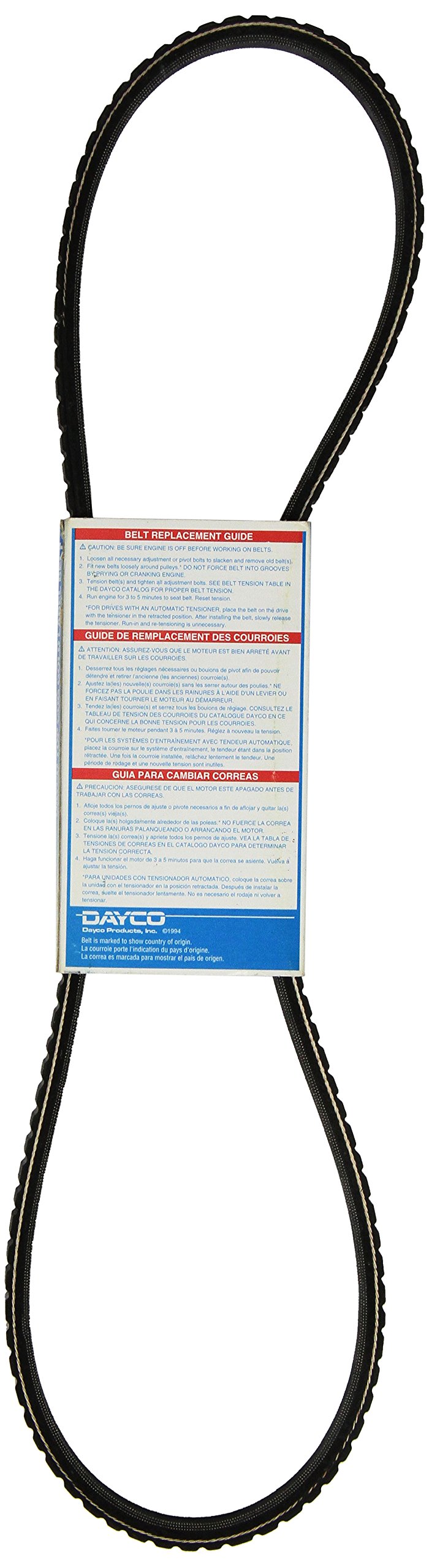 Dayco 17420 Premium Black Fan Belts for Cars & Trucks - High-Performance Automotive Replacement Parts for Cooling System Maintenance