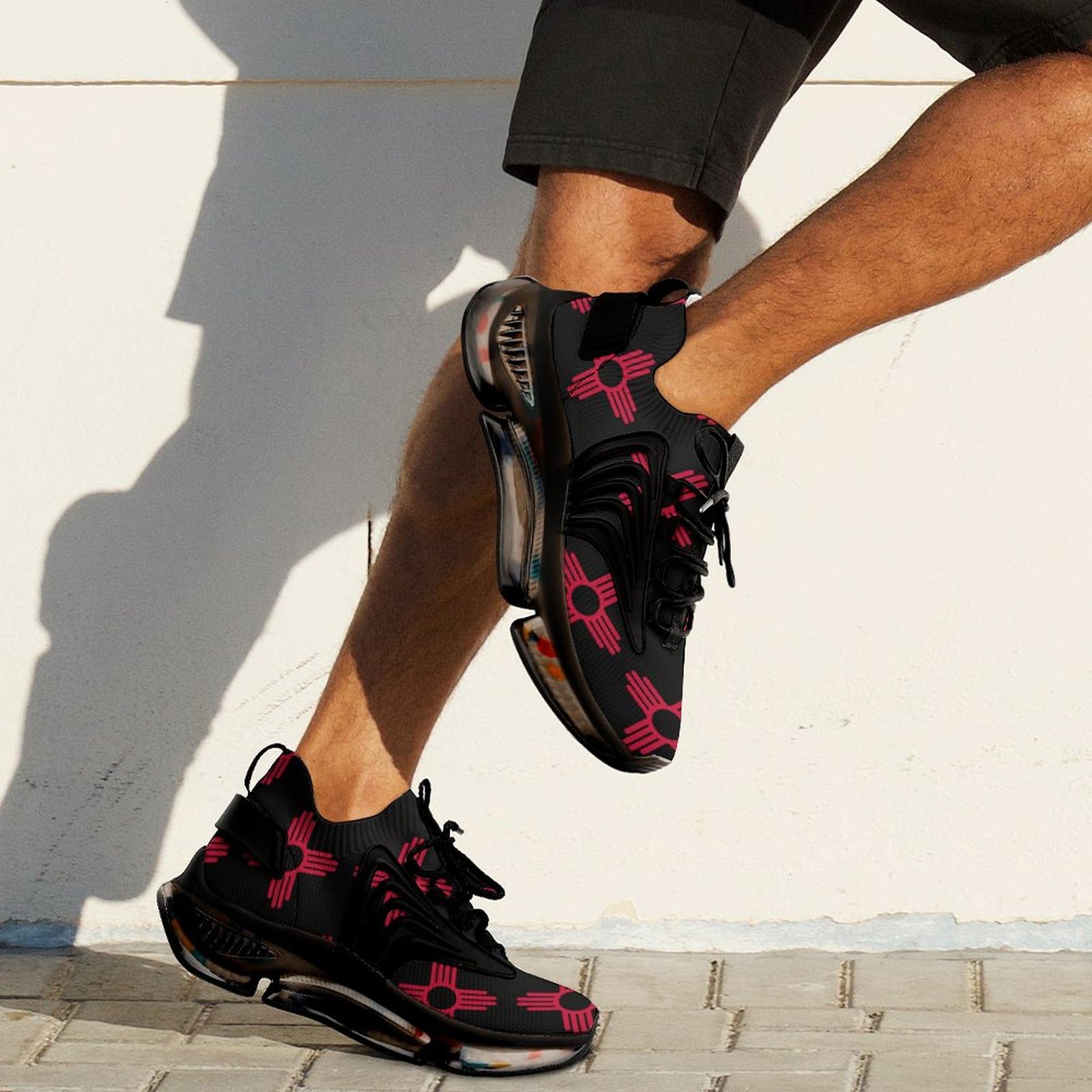 New Mexico State Flag Men's Running Shoes - Lightweight Athletic Sneakers for Gym, Hiking & Outdoor Activities | Breathable Sports Shoes for Jogging, Workouts & Casual Wear