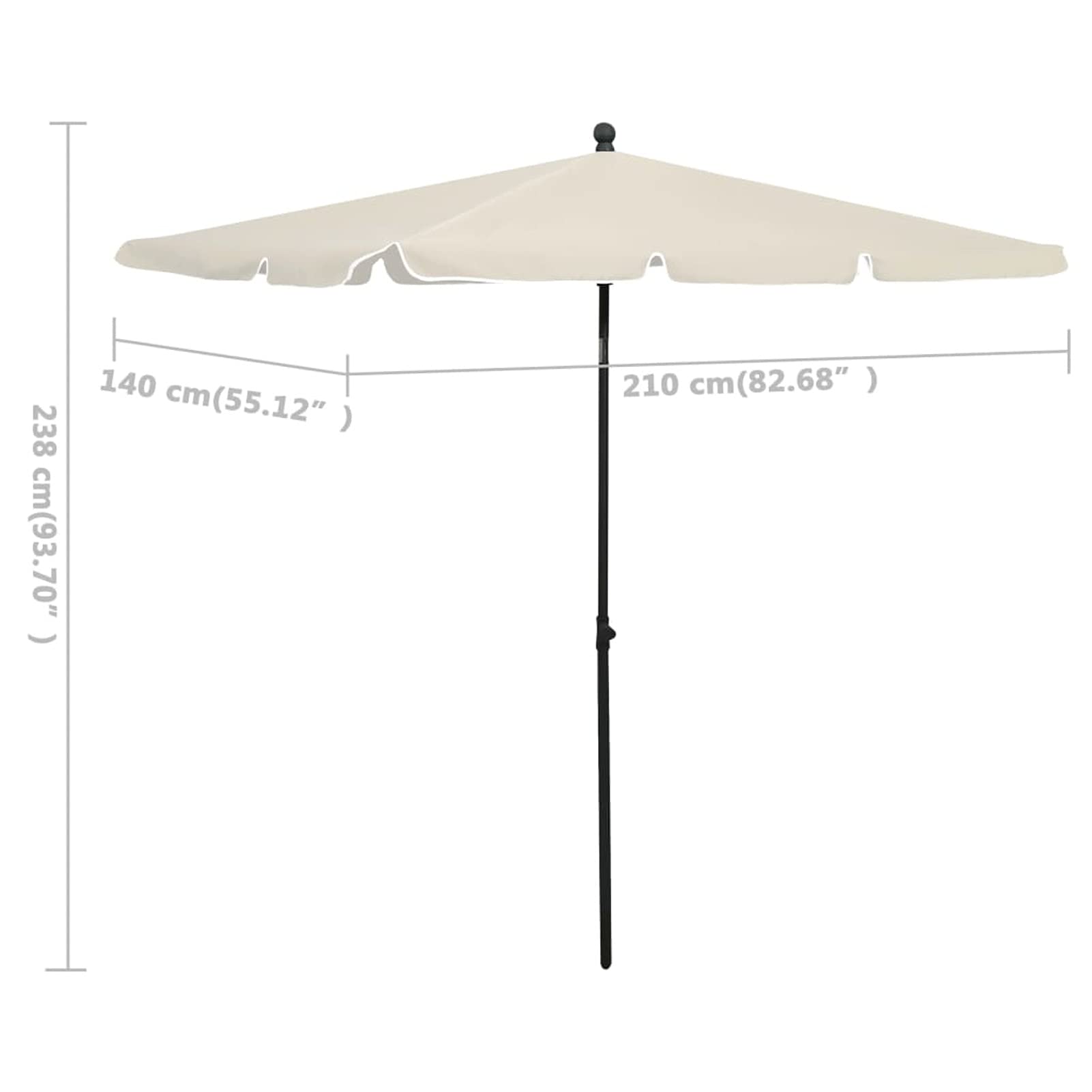 Premium 9ft Steel Frame Patio Umbrella - Heavy Duty Outdoor Garden, Beach & Poolside Sunshade with Tilt Function - Waterproof UV Protection for Backyard, Terrace, Lawn & Commercial Use (82.7