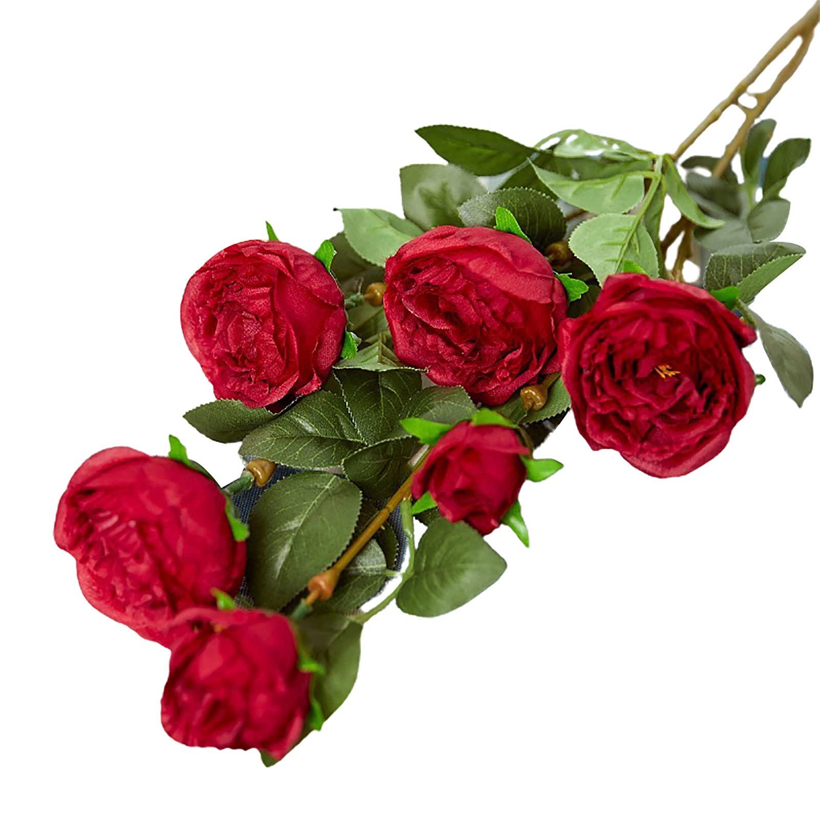 NUZYZ 6 Heads Artificial Fake Rose Flowers - No Watering, Vivid & Charming Simulation Roses for Party Decorations, Birthday, Wedding, Home & Office Decoration