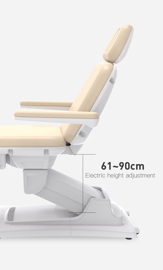 German Dewert® Motor Sonora 240 4-Motor Electric Facial Bed - Professional SPA Beauty Massage Chair for Salon & Home Use - Hydraulic Adjustable Facial Treatment Table with Quiet Operation