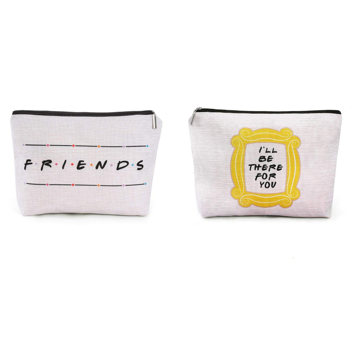 Friends TV Show Makeup Bag - Waterproof Travel Cosmetic Toiletry Bag with Yellow Peephole Frame - Perfect Gift for Friends Fans | Great for Travel, Gym & Daily Organization