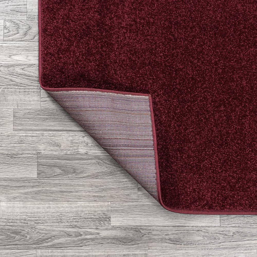 Dark Red Haze Solid Low Pile Area Rug - Soft & Durable for Living Room, Bedroom, or Office Decor